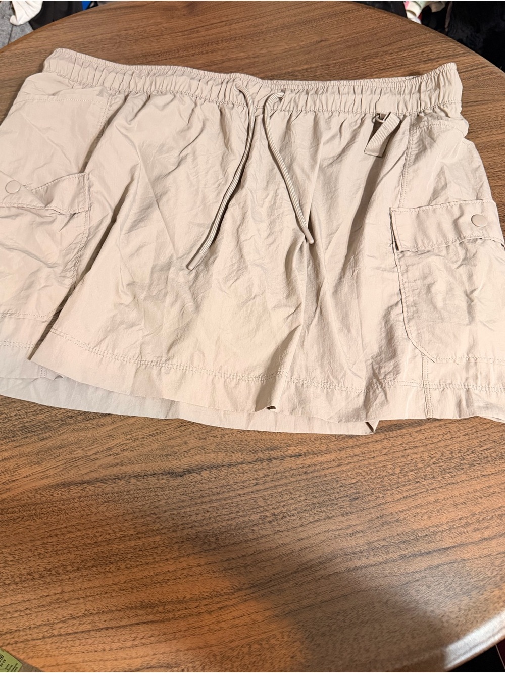 Avia Light Beige Cargo Skirt with Drawstring Waist - Picture 1 of 5